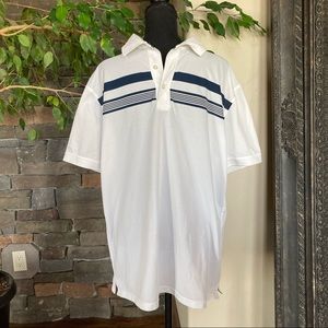 Tommy Hilfiger White and Blue Polo Shirt
